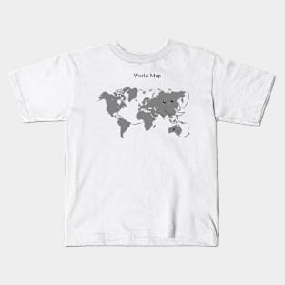 A funny map of the world (elephant) Kids T-Shirt